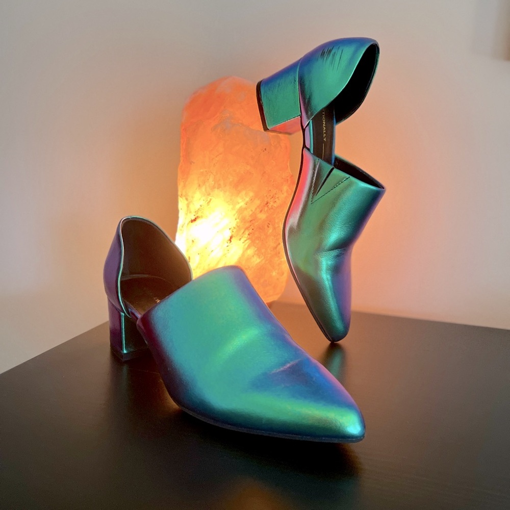 INTENTIONALLY BLANK Iridescent Ankle Boots